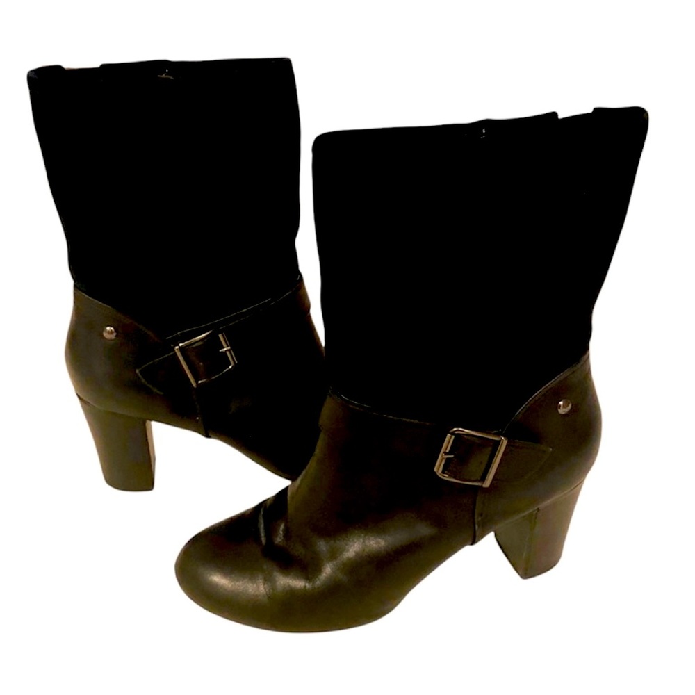 GUC Hush Puppies black heeled boots size 9
